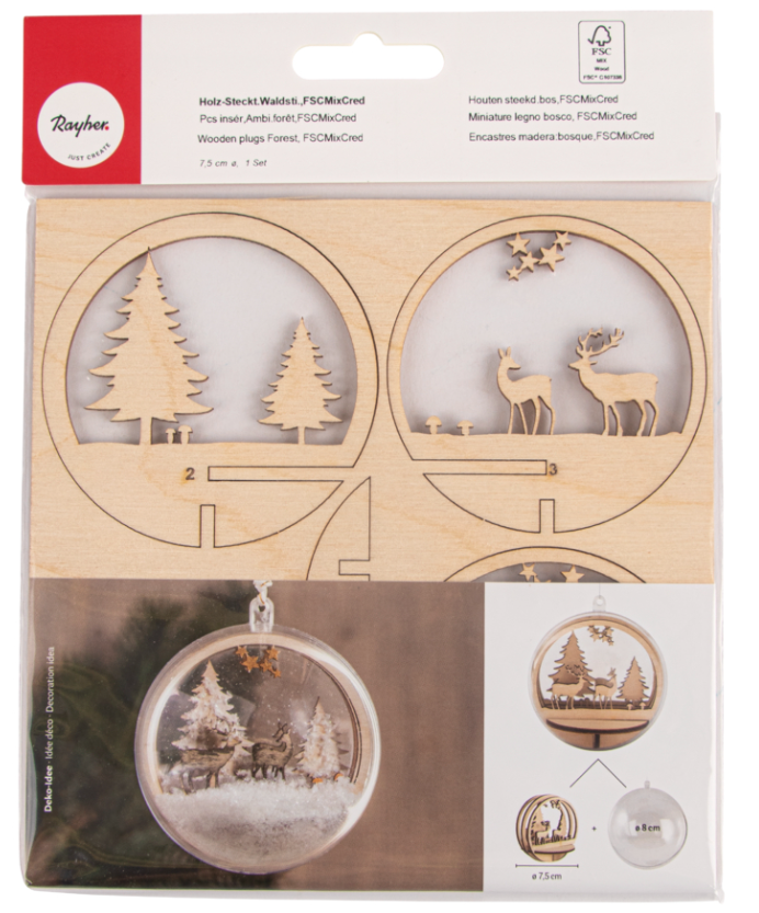 Houten steekdeel winterbos